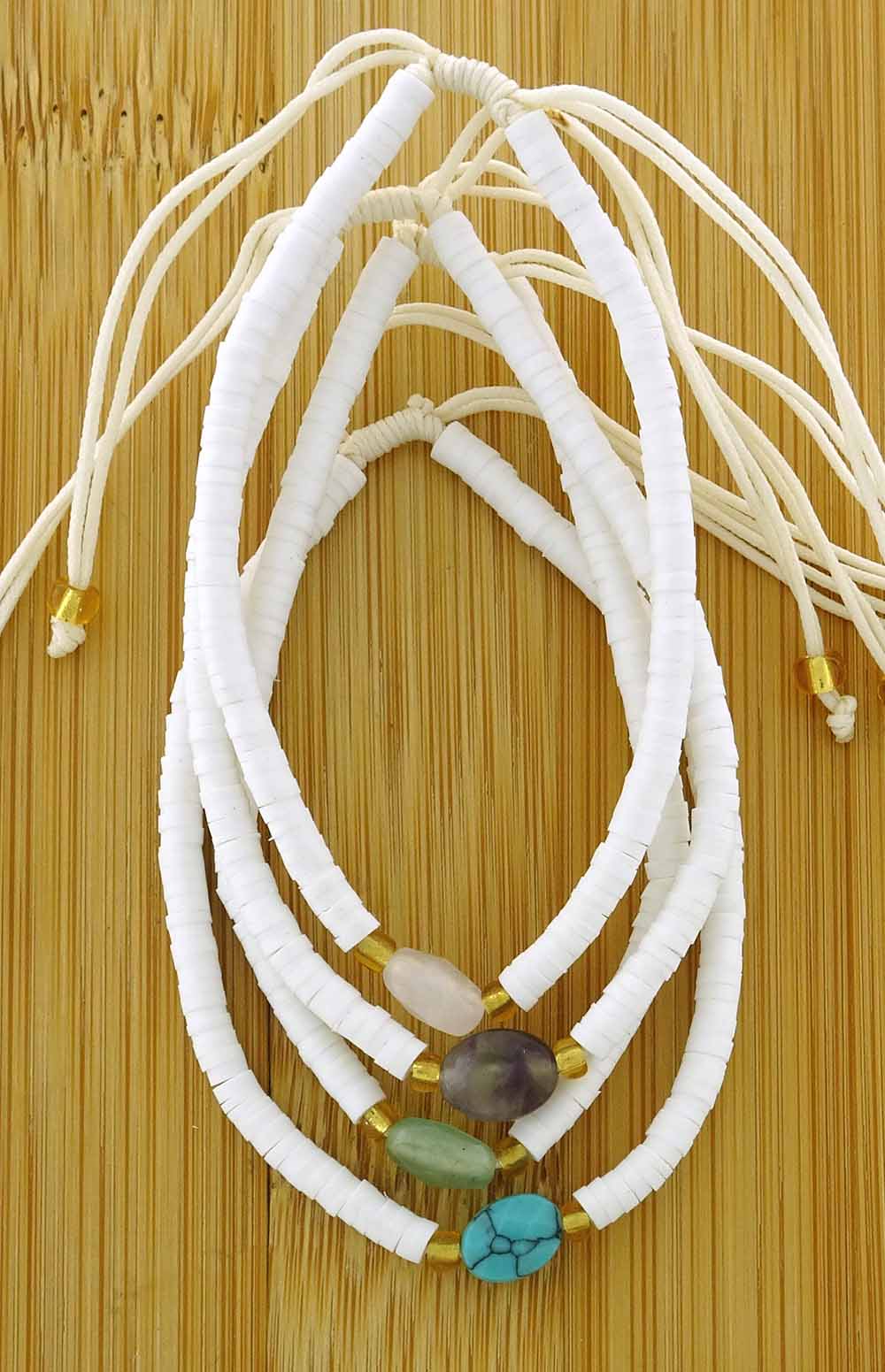 Oval Facet amethyst, col Turqu