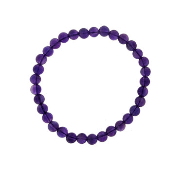 Amethyst beads 6mm bracelet