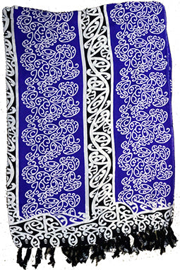 BANS101 Sarong kowhaiwhai rayon Purple