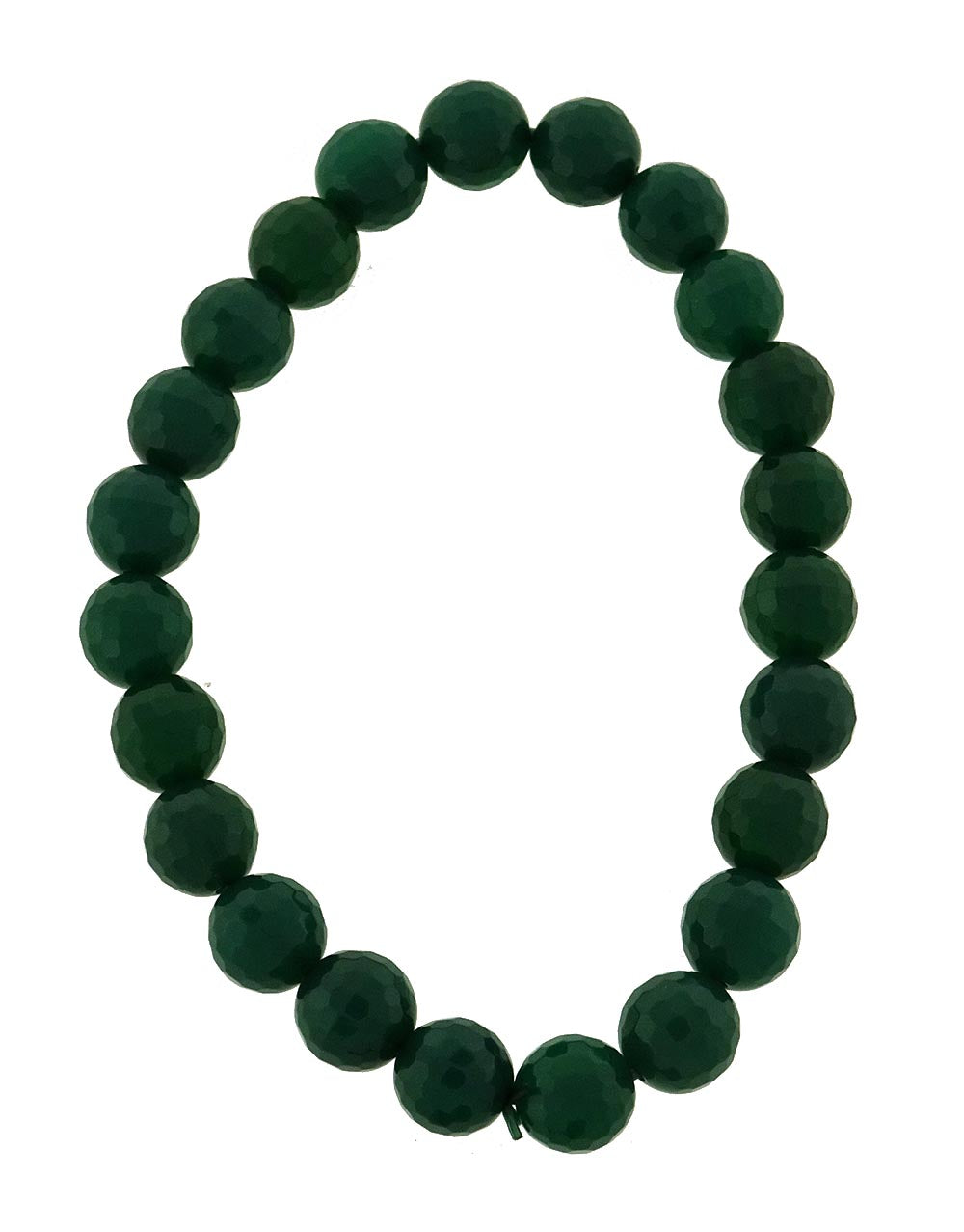Green Agate faceted 8mm bead