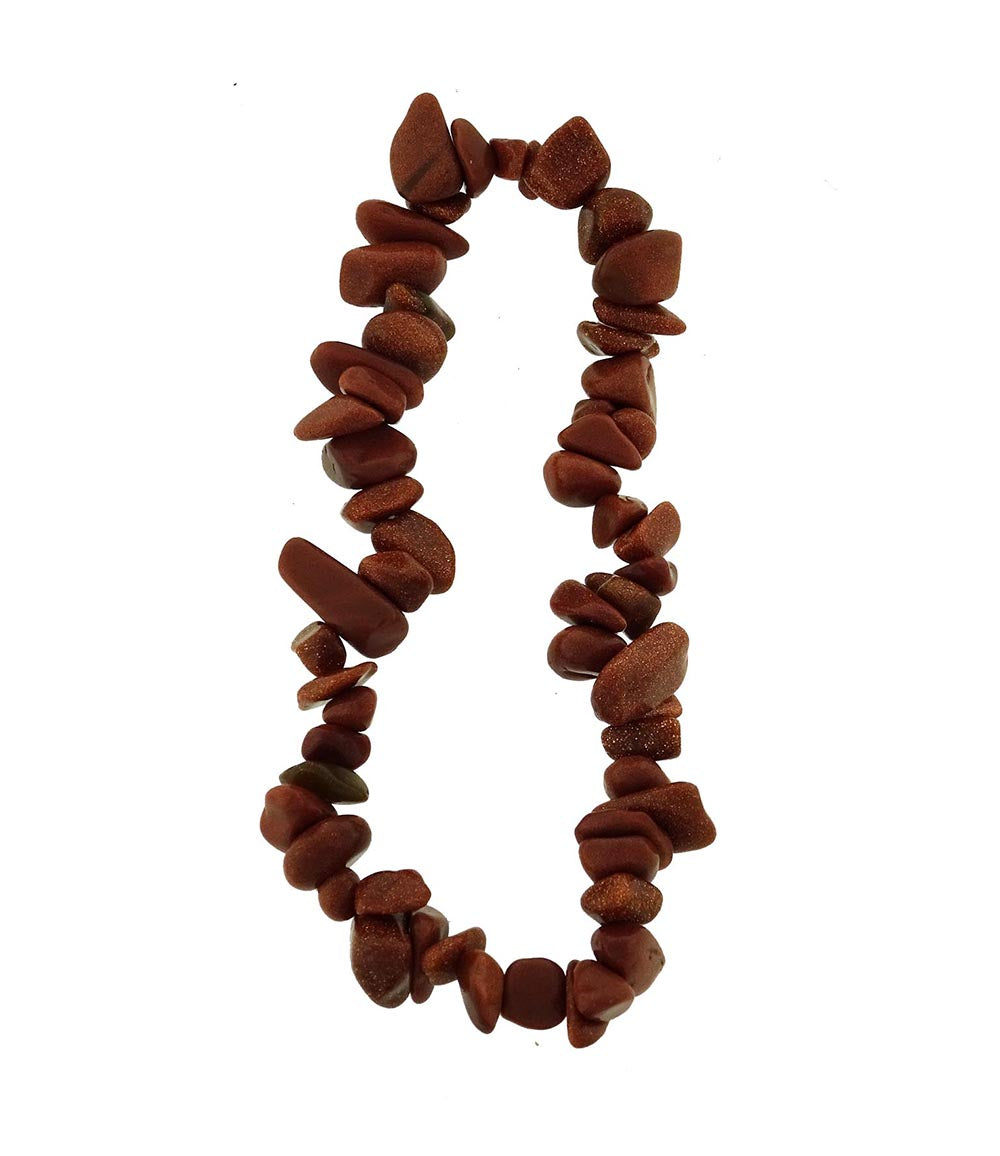 Bracelet brown Goldstone chips