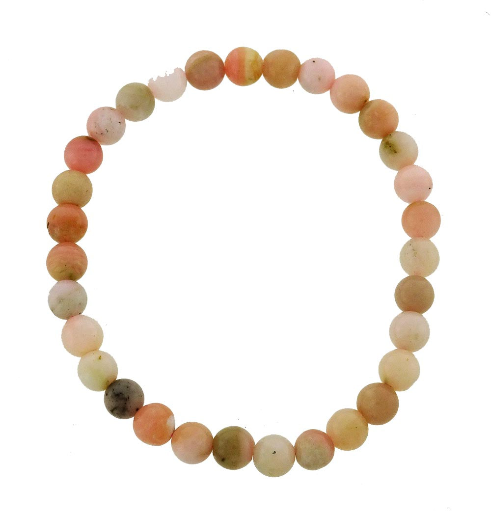 Pink Opal 6mm bead bracelet