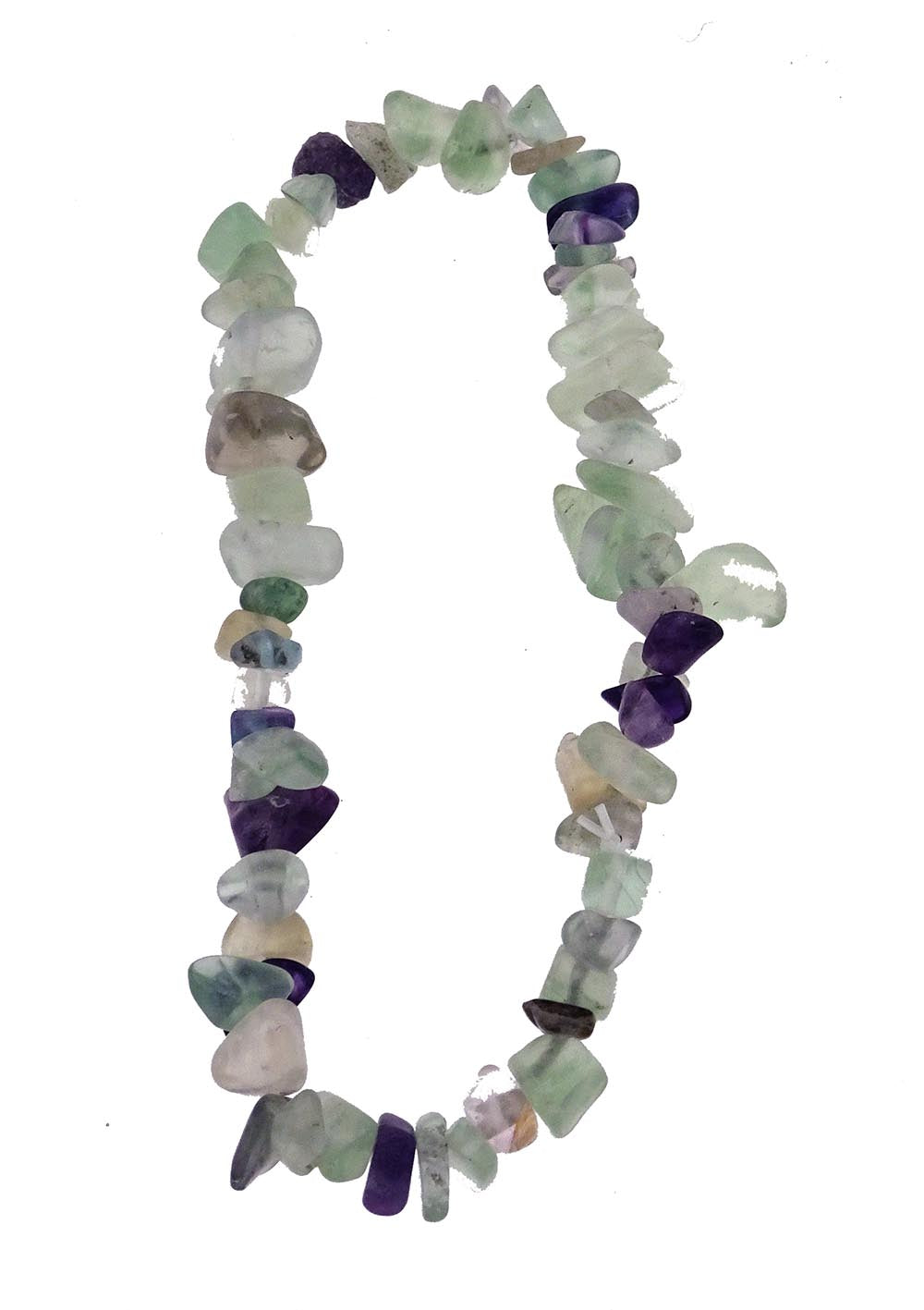 Rainbow Flourite chip bracelet