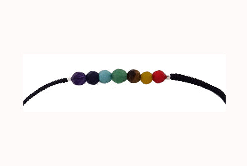 Bracelet Chakra stones blk co