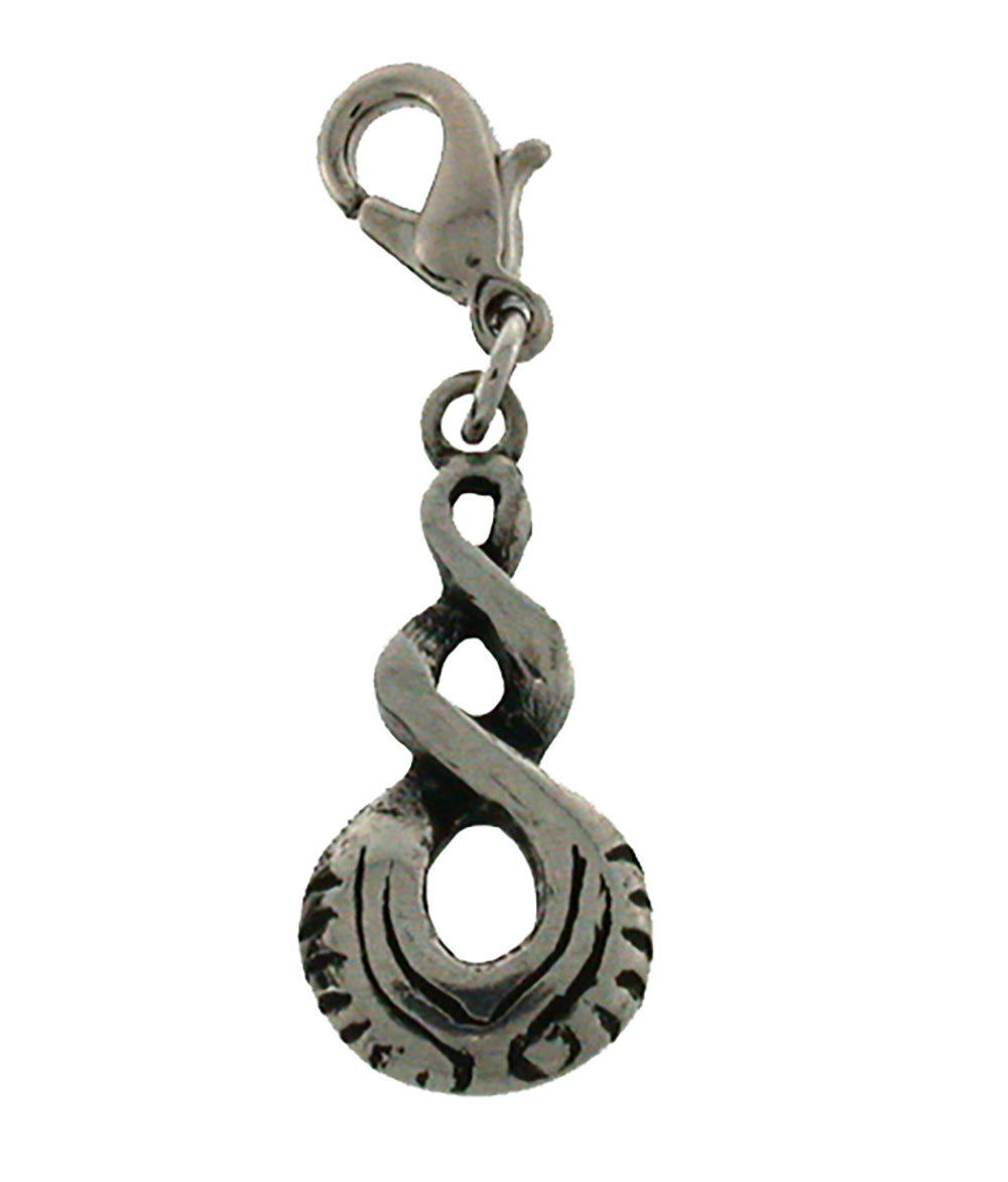 Charm pewter triple twist