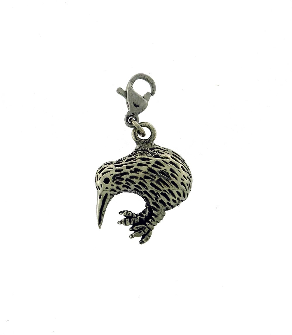 Pewter charm kiwi