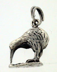Charm Silver Kiwi 12x12mm