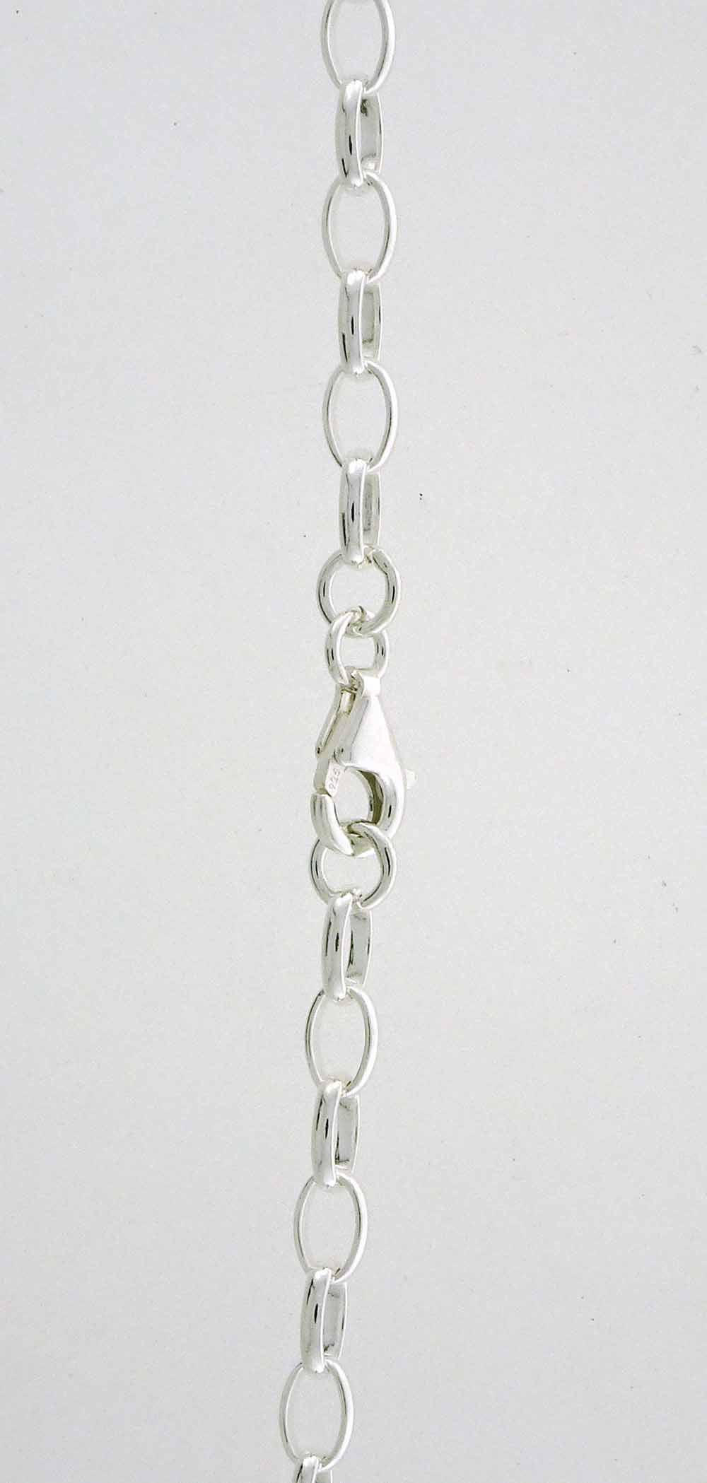 50cm Oval Belcher Chain Sterling Silver