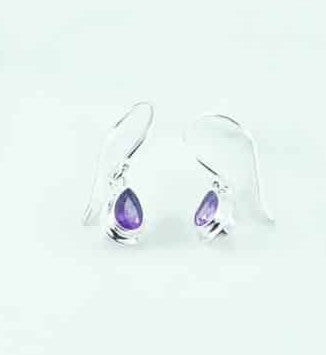 EA105 Amethyst Faceted Teardrop