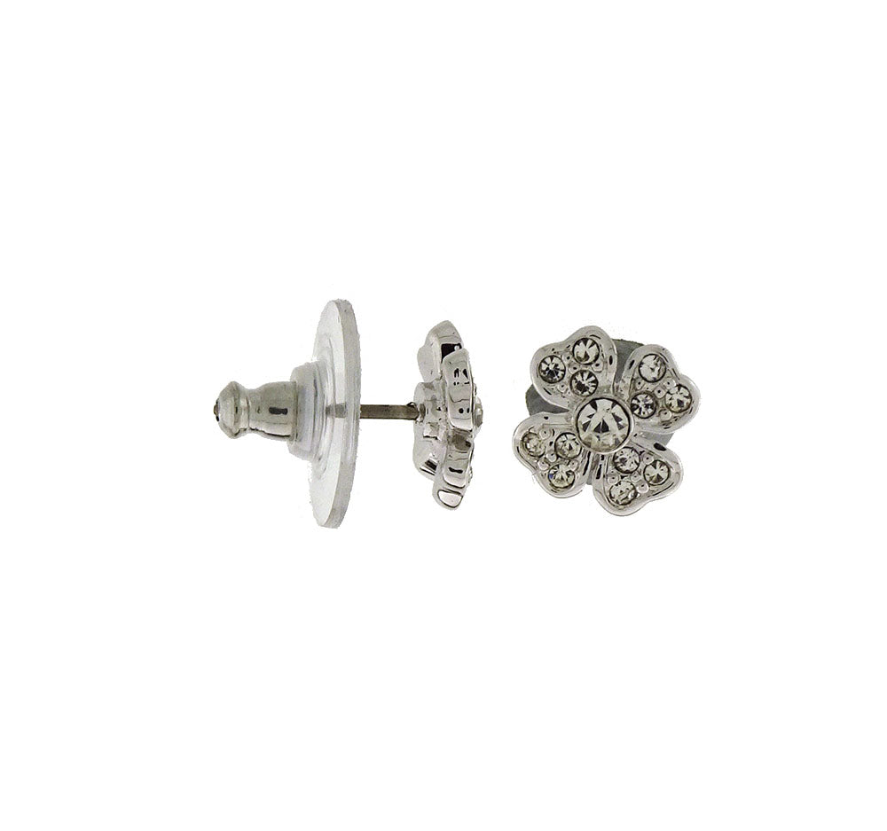 EF129 Earring Crystal Flower stud