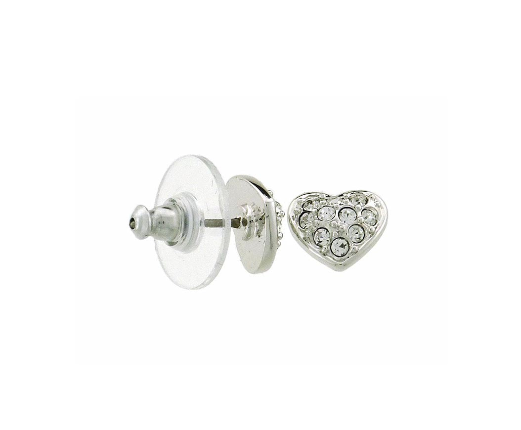 EF139 Earring stud crystal 9mm heart