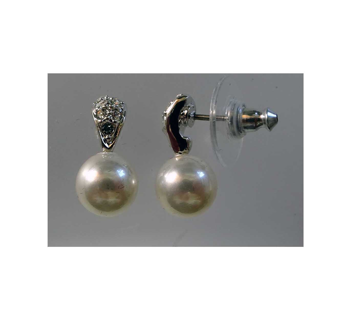 EF411 Earing stud drop 8mm pearl