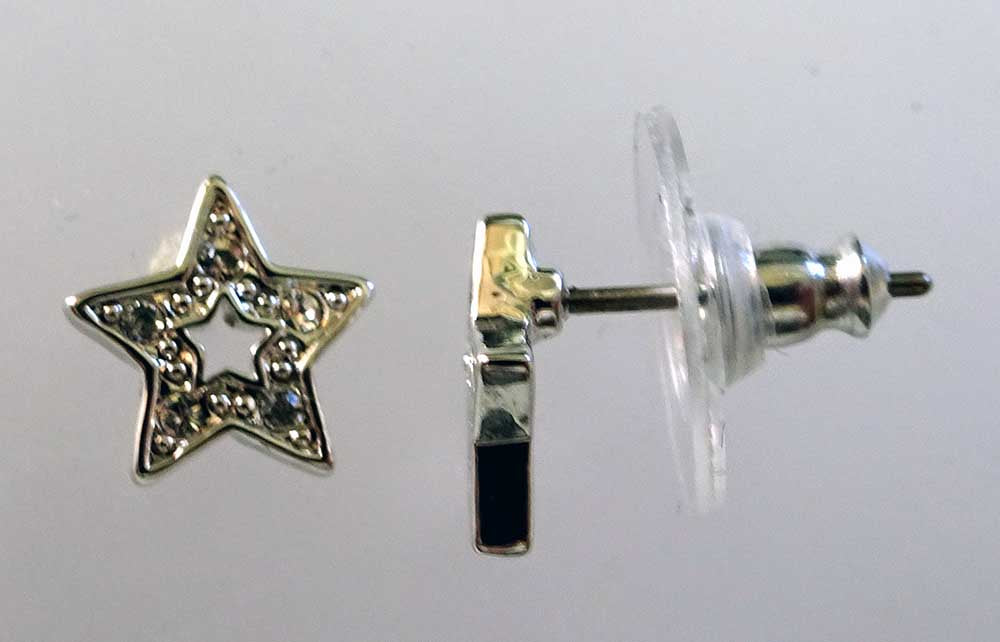 EF412 Earring stud star 9mm