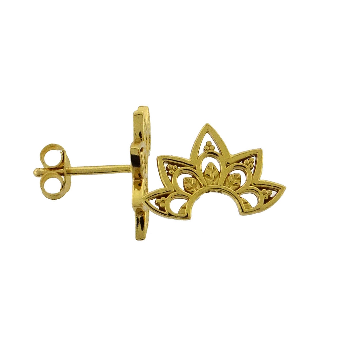 Earring Gold Plated Stud Fan s