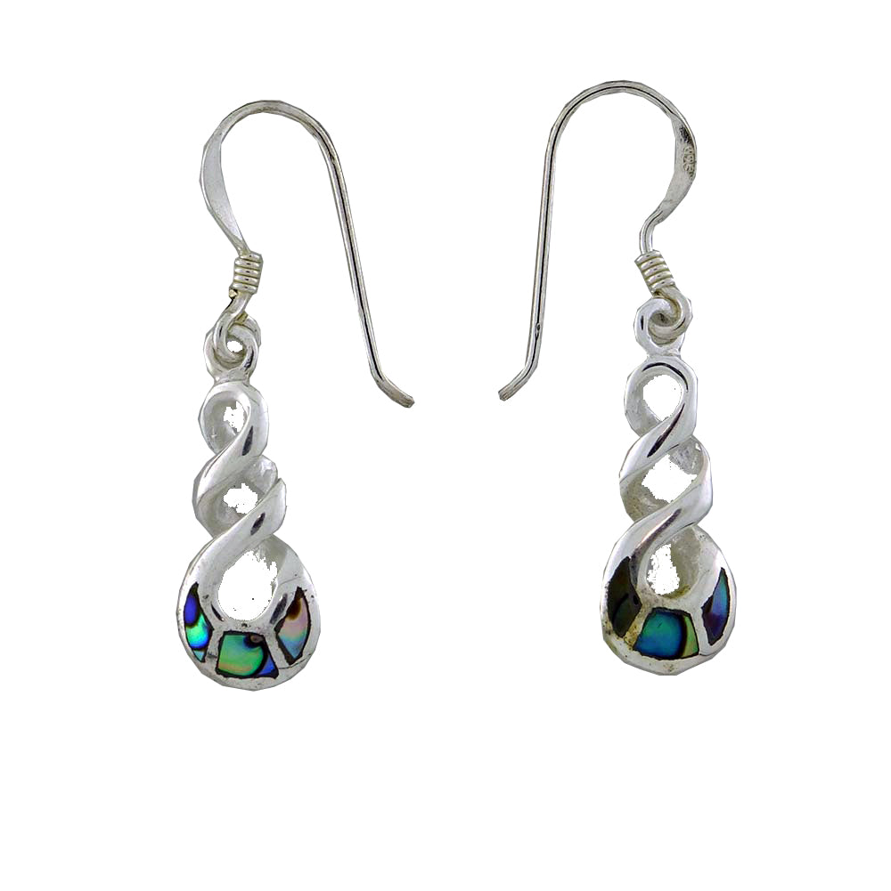 Paua earring triple twist