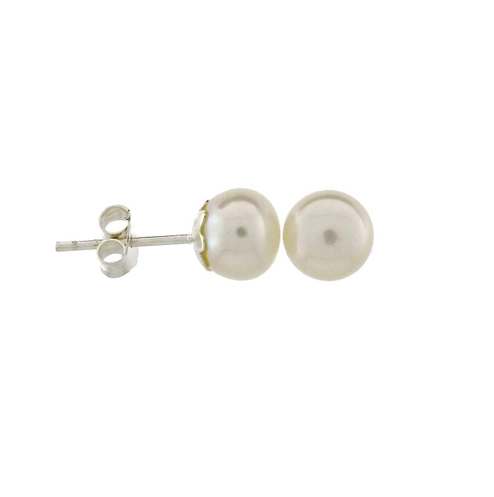 Pearl stud earrings 7-7.5mm