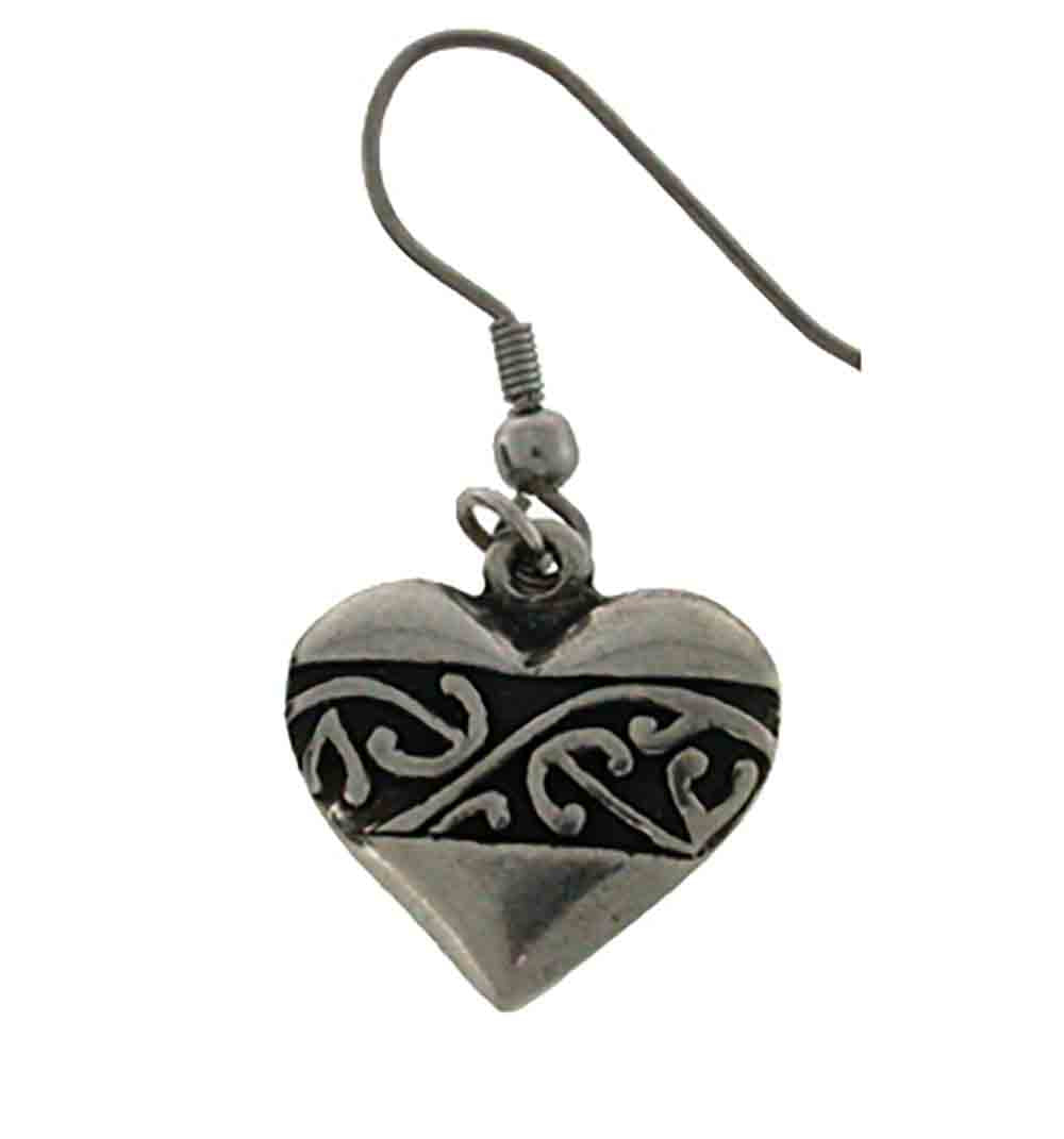 E/R pewter heart kowhaiwhai