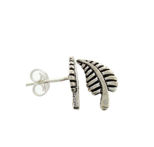 Fern stud earring 13x9mm