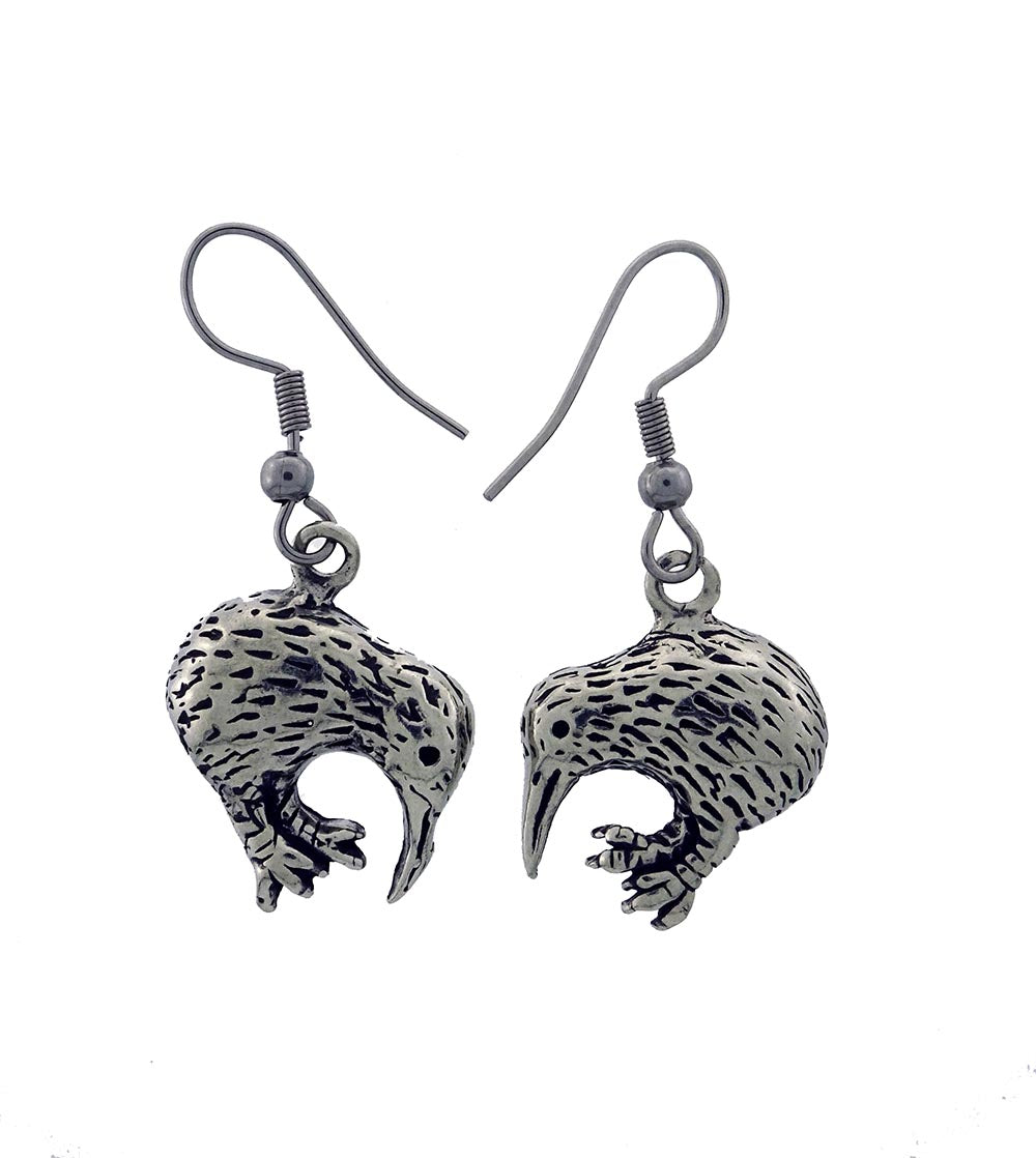 Pewter earrings kiwi