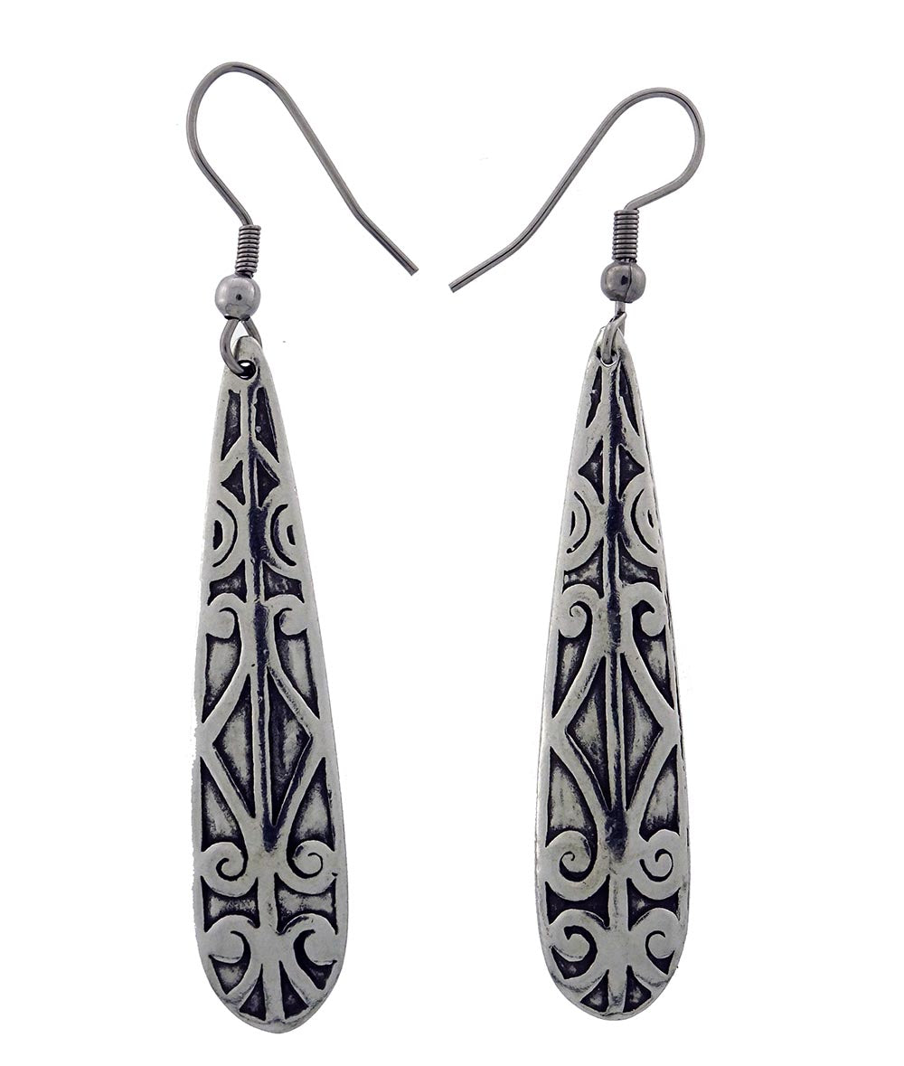 Pewter earrings adze