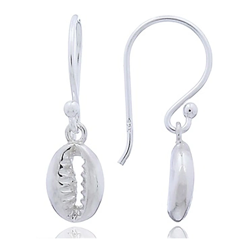 Earring Stg Silver Cowrie Shel