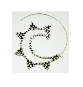 ER stg silver Koru/Spiral twist in 25mm. SALE