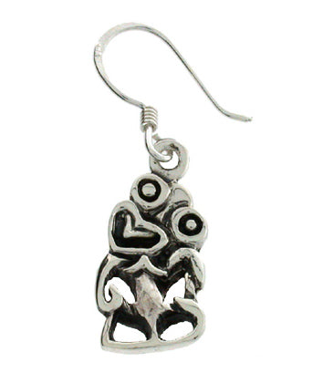 E/R NZ Tiki Stg Silver 10X6MM