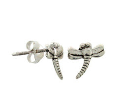 ER stud stg sillver dragon fly