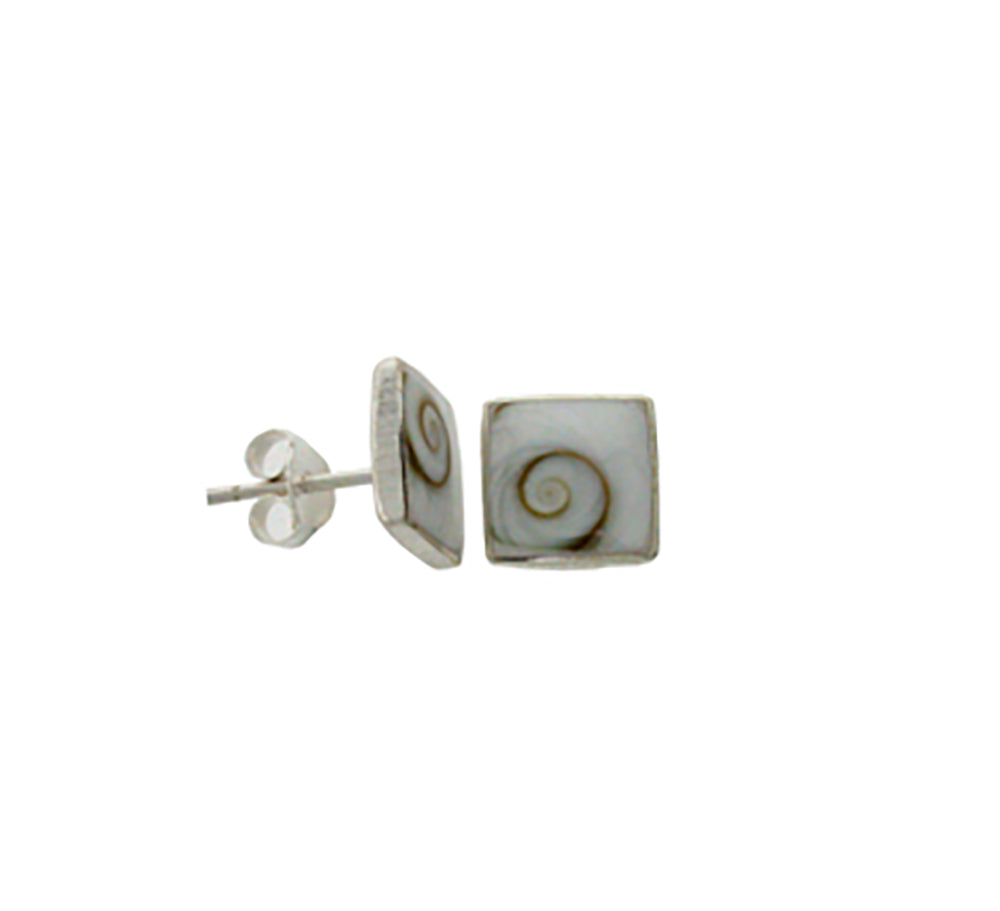 E/R Stud 8mm Shell Spiral Squa