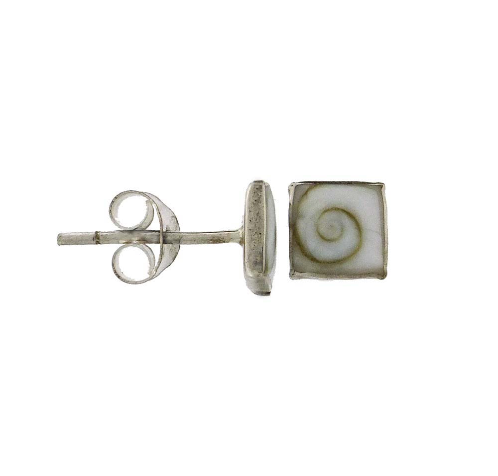 Cats eye shell stud earrings