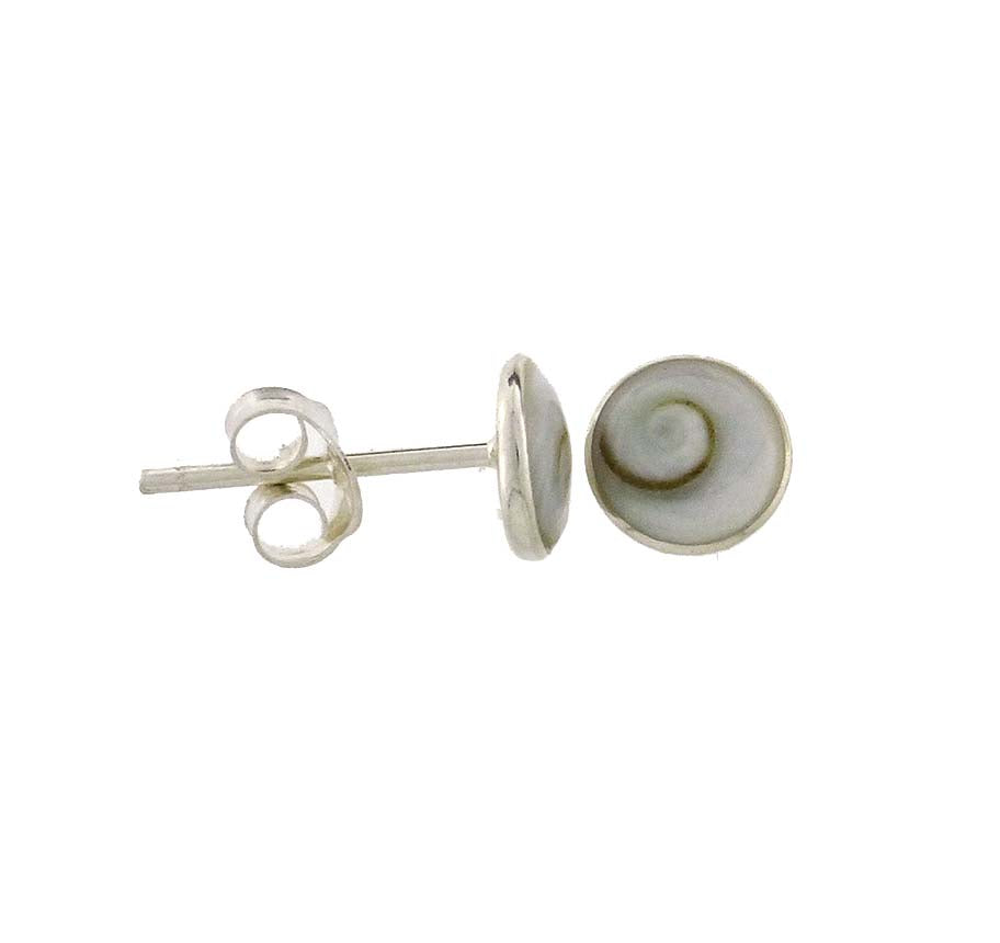 Cats eye shell earring 6mm