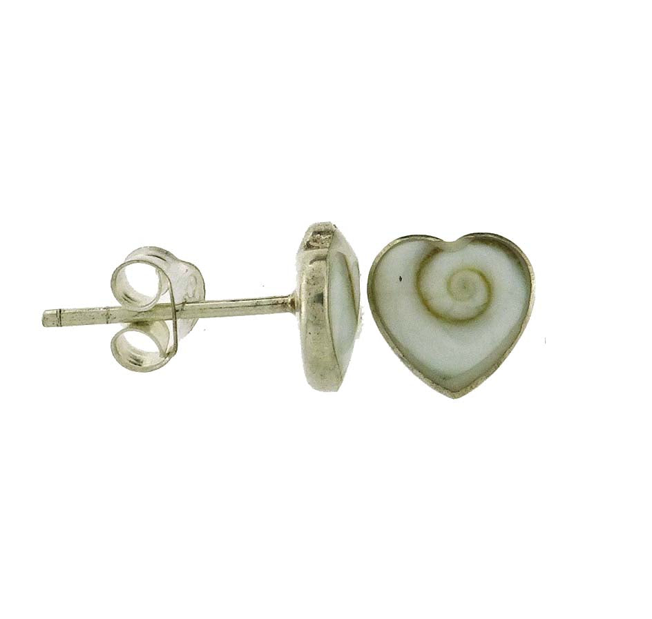 Cats eye shell stud earrings