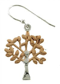 ER Stg silver Rose Gold tree o