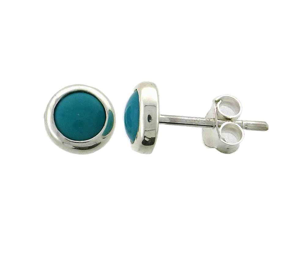 Turquoise stud earring 5mm