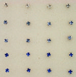 Nose pin 2mmcrystal blue/white