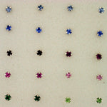 Nose pin round crystal claw
