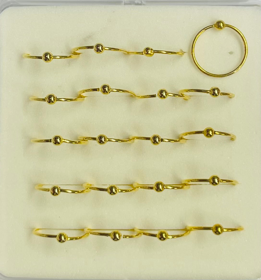 Nose Ring 12mm gold plated