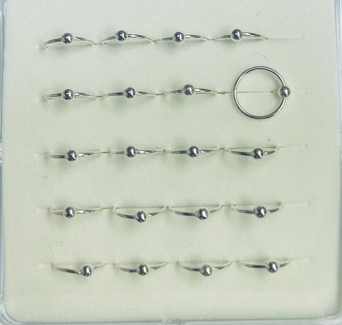 Nose Ring 8mm stg silver 20pcs