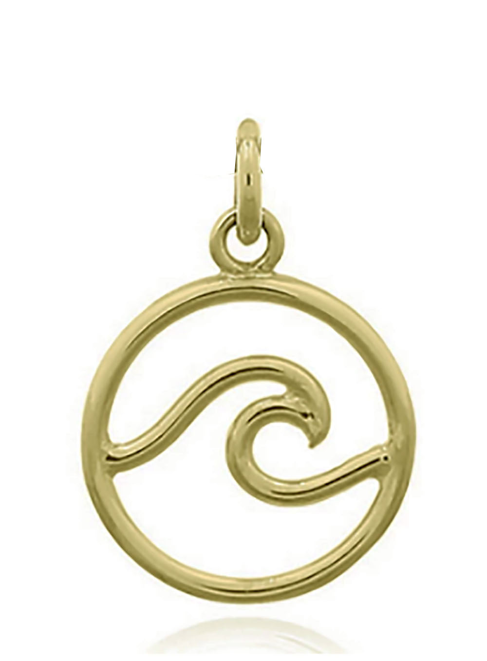 Pendant Gold Plate Wave 18mm