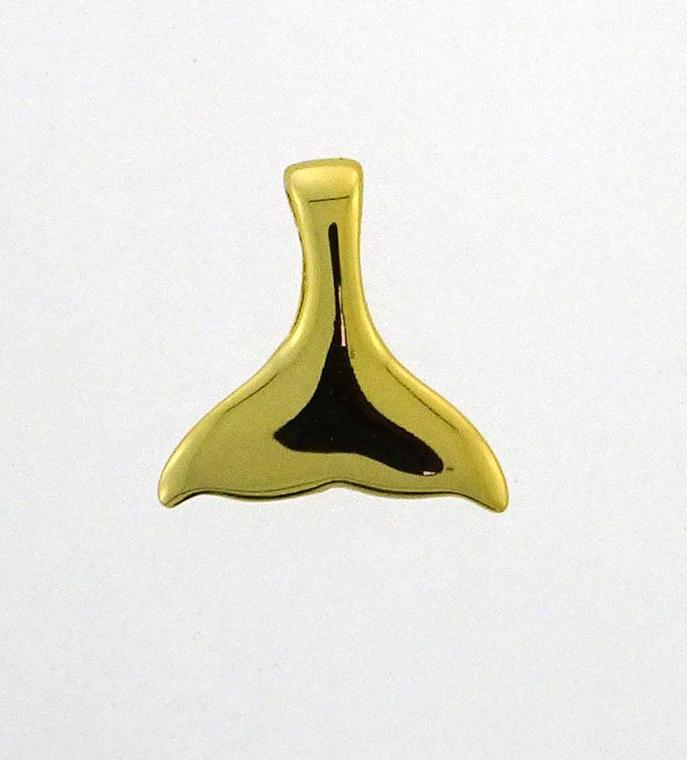 Whale Tail 12x12mm Gold Plated