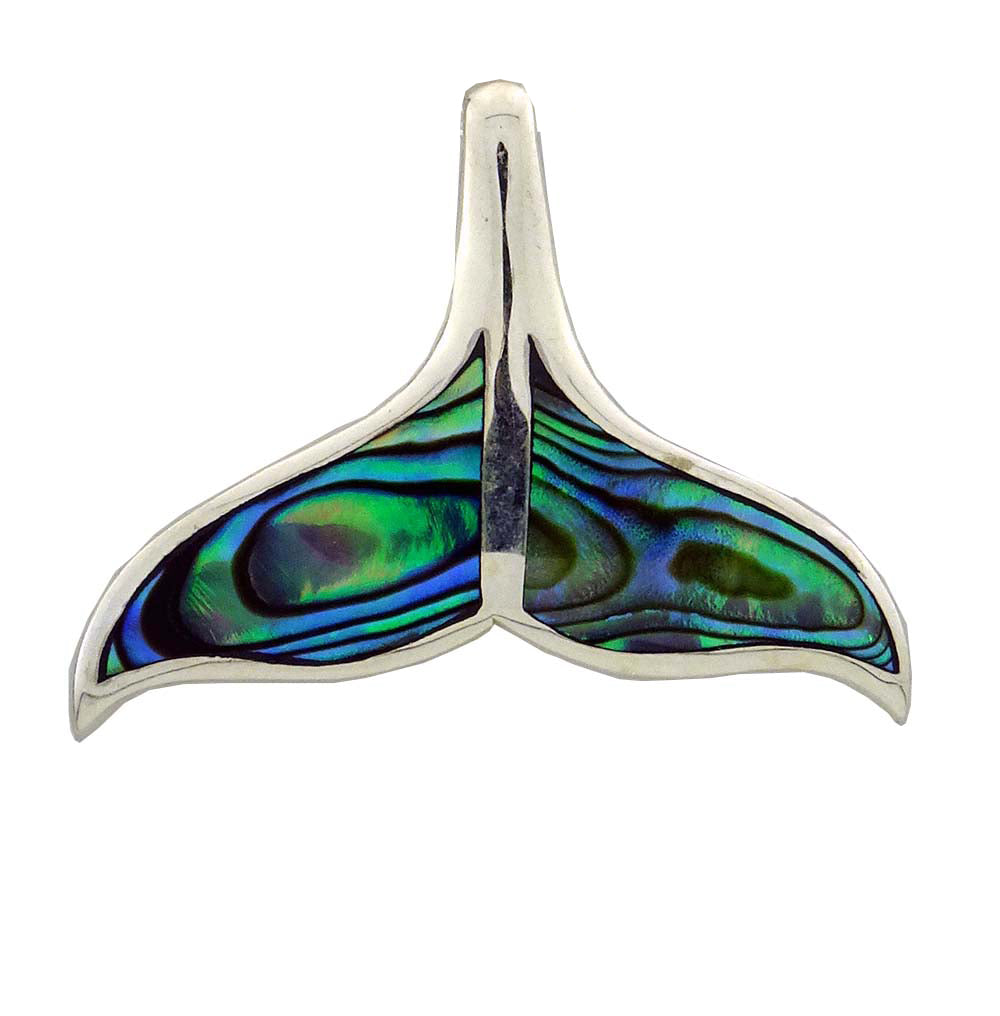 Paua pendant whale tail