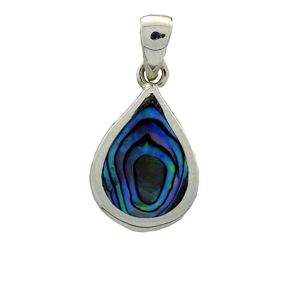 Paua pendant teardrop