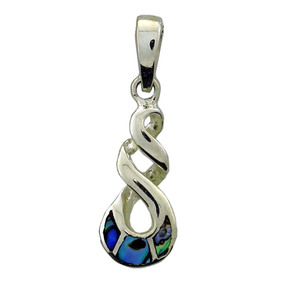 Paua pendant triple twist