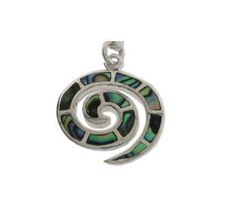 Pendant Koru Spiral NZ Paua &