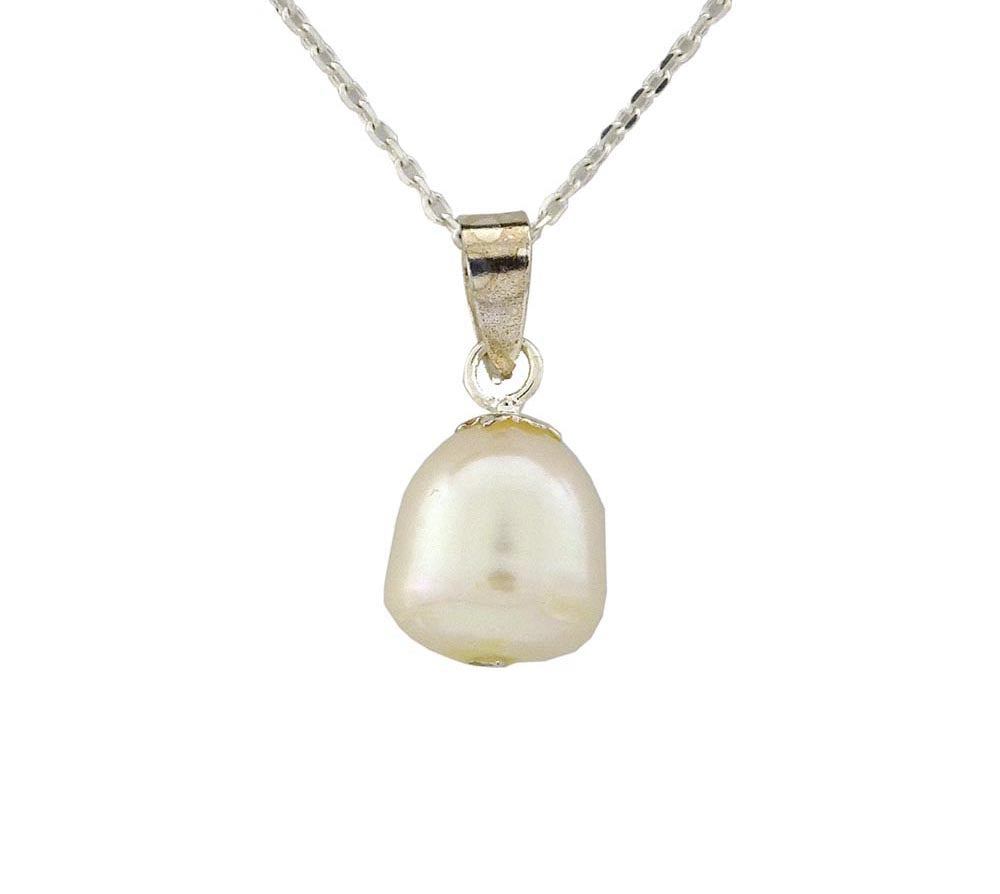 Pend pearl white oval 9x11mm