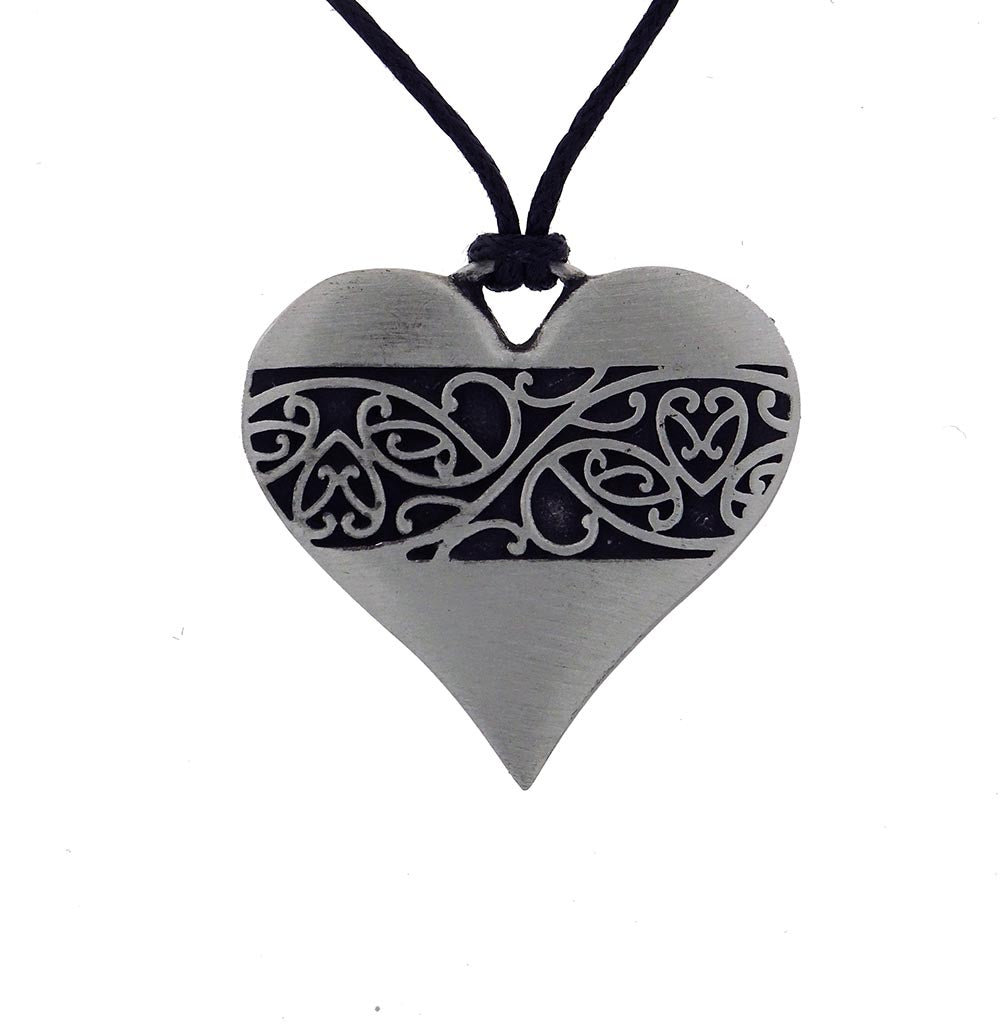 Pewter pendant heart