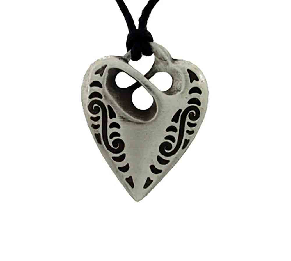 Pend Pewter Heart Crossover