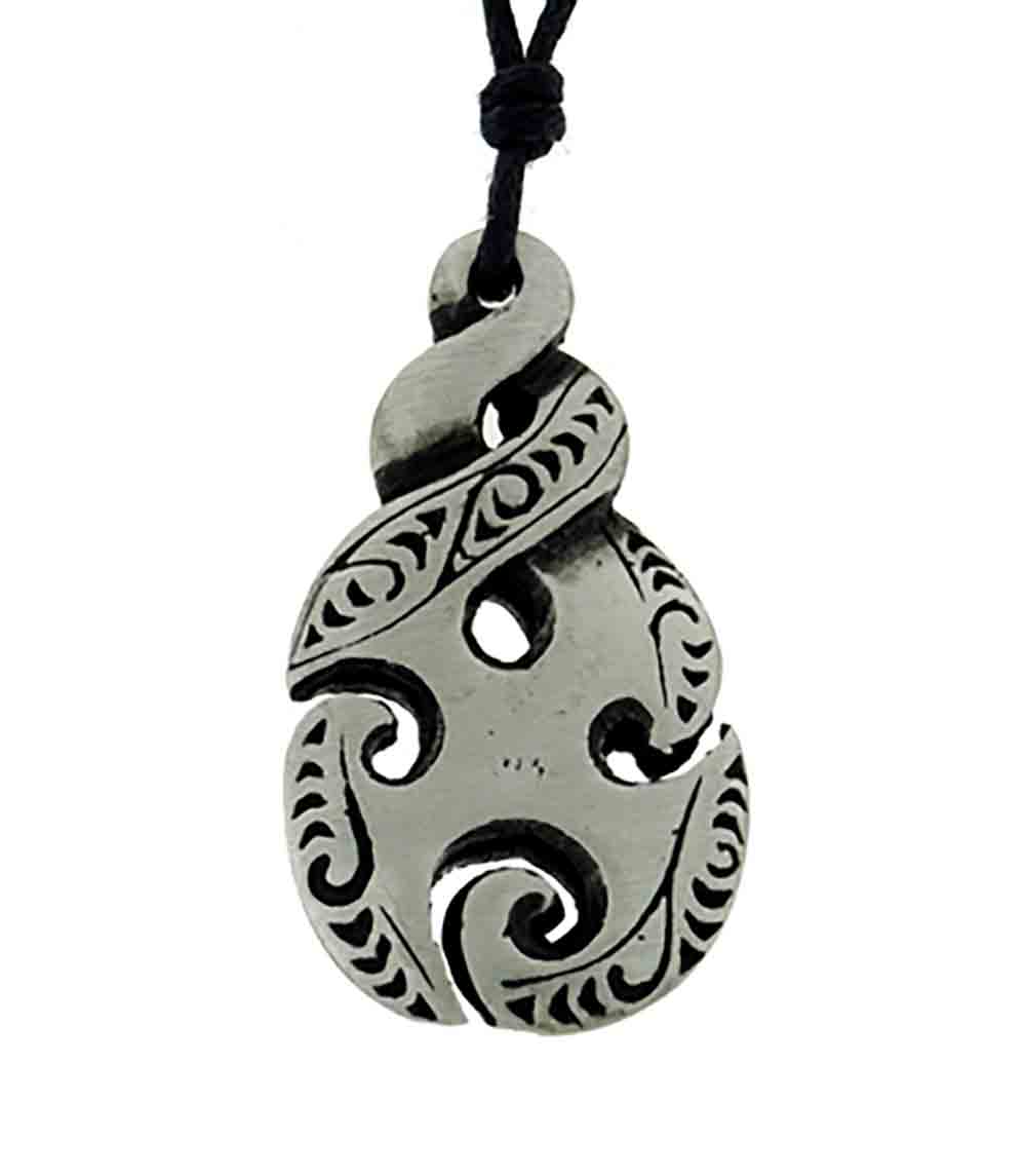 Pend pewter triple twist