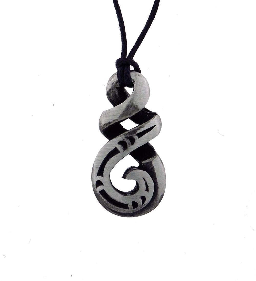 Pewter pendant triple twist