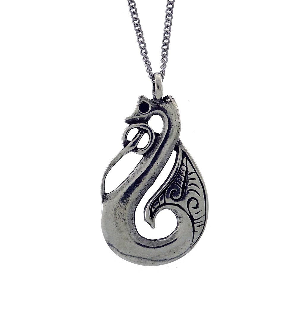 Pewter pendant manaia